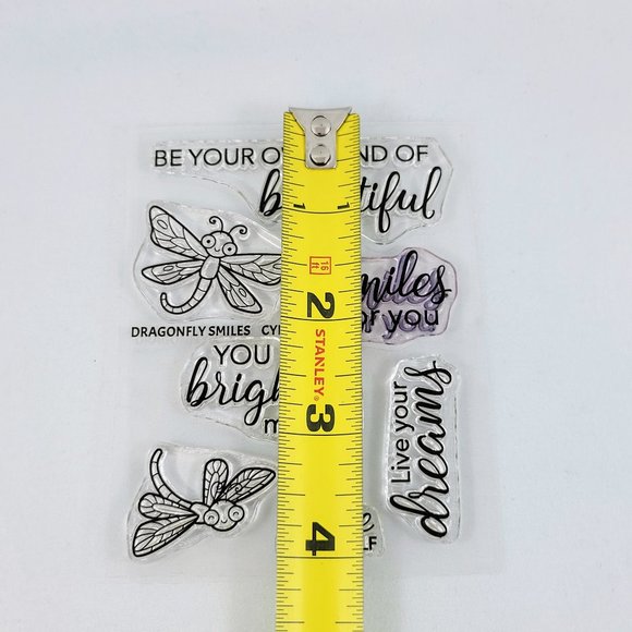 Dragonfly Smiles & Sentiment Stamps Clear Stamps Your Next Stamp Paper Crafts - Picture 10 of 11